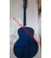 Chibson j200 acoustic guitar vine inlays-blue